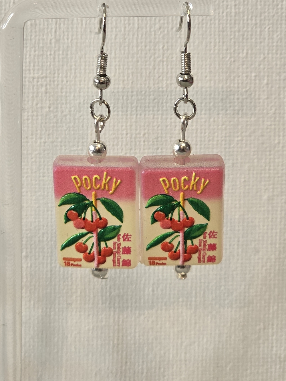 POCKY Pink Novelty Earrings - Brand